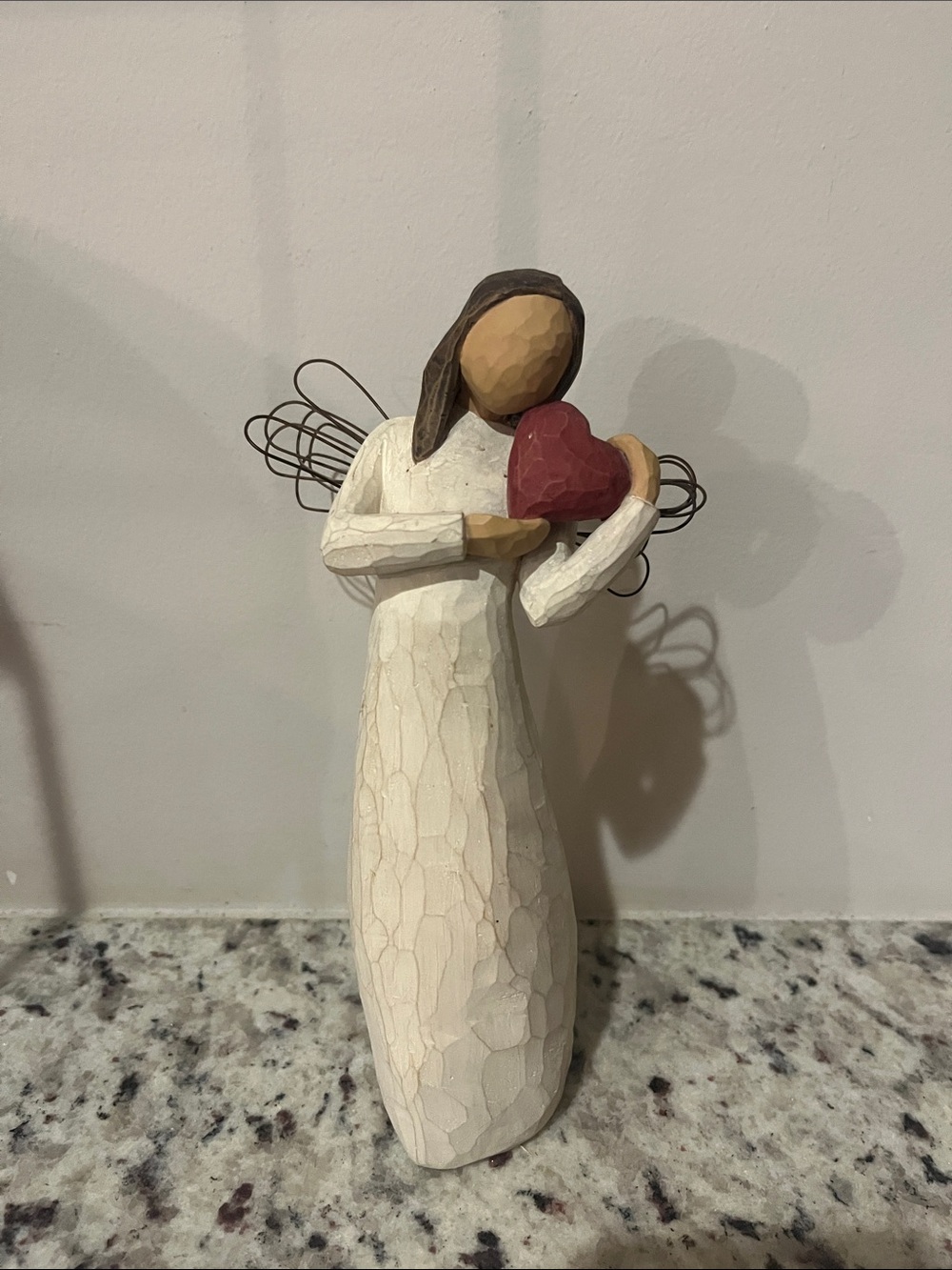Willow Tree Cream Angel with Red Heart